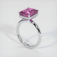 6.02 Ct. Pink Sapphire Ring, Platinum 950 2