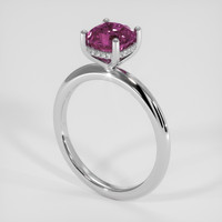 1.59 Ct. Purplish Pink Sapphire Ring, Platinum 950 2