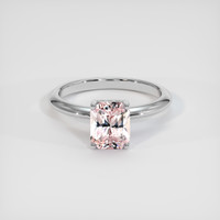 3.09 Ct. Peach Sapphire Ring, Platinum 950 1