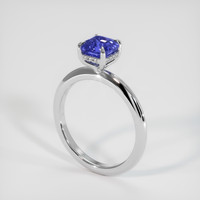 1.36 Ct. Blue Sapphire Ring, Platinum 950 1