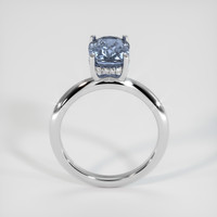 3.53 Ct. Greyish Blue Sapphire Ring, Platinum 950 3