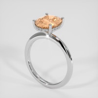 3.04 Ct. Padparadscha Sapphire Ring, Platinum 950 2