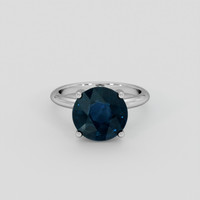 5.03 Ct. Bluish Green Sapphire Ring, Platinum 950 1