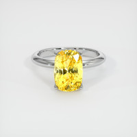4.40 Ct. Yellow Sapphire Ring, Platinum 950 1