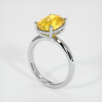 4.40 Ct. Yellow Sapphire Ring, Platinum 950 2