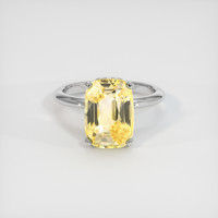 6.05 Ct. Yellow Sapphire Ring, Platinum 950 1