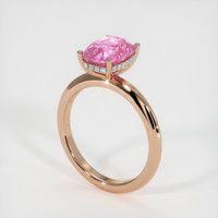 2.73 Ct. Pink Sapphire Ring, 14K Rose Gold 2