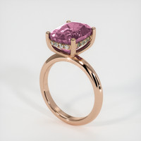 4.45 Ct. Purplish Pink Sapphire Ring, 14K Rose Gold 2