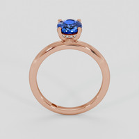 1.39 Ct. Blue Sapphire Ring, 14K Rose Gold 3