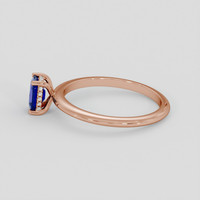 0.88 Ct. Blue Sapphire Ring, 14K Rose Gold 4