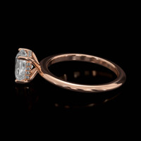 2.11 Ct. White Sapphire Ring, 14K Rose Gold 4