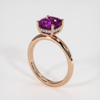 3.07 Ct. Purple Sapphire Ring, 14K Rose Gold 2
