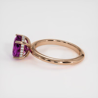 3.07 Ct. Purple Sapphire Ring, 14K Rose Gold 4