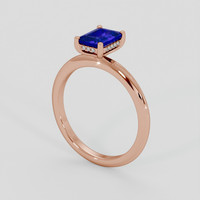 1.11 Ct. Blue Sapphire Ring, 18K Rose Gold 2