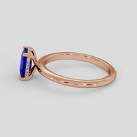 1.11 Ct. Blue Sapphire Ring, 18K Rose Gold 4