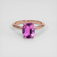 2.11 Ct. Pink Sapphire Ring, 18K Rose Gold 1
