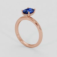1.39 Ct. Blue Sapphire Ring, 18K Rose Gold 2