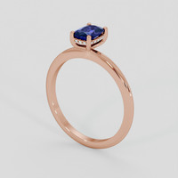 0.88 Ct. Blue Sapphire Ring, 18K Rose Gold 2