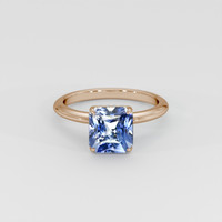 3.13 Ct. Blue Sapphire Ring, 18K Rose Gold 1