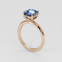 3.13 Ct. Blue Sapphire Ring, 18K Rose Gold 2