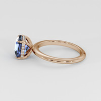 3.13 Ct. Blue Sapphire Ring, 18K Rose Gold 4