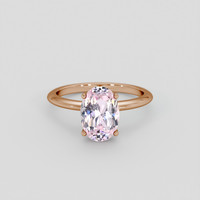 2.60 Ct. Pink Sapphire Ring, 18K Rose Gold 1
