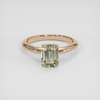 2.65 Ct. Greenish Brown Sapphire Ring, 18K Rose Gold 1