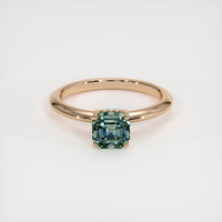 1.75 Ct. Bluish Green Sapphire Ring, 18K Rose Gold 1