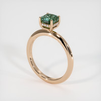 1.75 Ct. Bluish Green Sapphire Ring, 18K Rose Gold 2