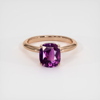 3.07 Ct. Purple Sapphire Ring, 18K Rose Gold 1