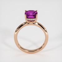 3.07 Ct. Purple Sapphire Ring, 18K Rose Gold 3