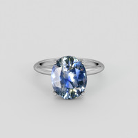 5.43 Ct. Bi Color / Parti Sapphire Ring, 10K White Gold 1