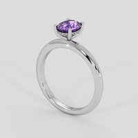1.22 Ct. Pinkish Purple Sapphire Ring, 10K White Gold 2