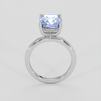 6.98 Ct. Greyish Blue Sapphire Ring, 10K White Gold 3