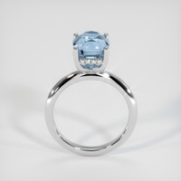 3.48 Ct. Greyish Blue Sapphire Ring, 10K White Gold 3