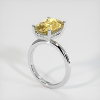 6.05 Ct. Yellow Sapphire Ring, 10K White Gold 2