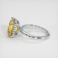 6.05 Ct. Yellow Sapphire Ring, 10K White Gold 4