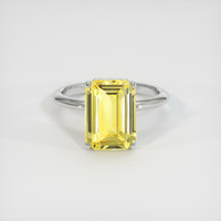 5.03 Ct. Yellow Sapphire Ring, 10K White Gold 1