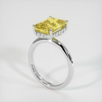 5.03 Ct. Yellow Sapphire Ring, 10K White Gold 2