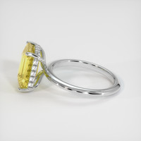 5.03 Ct. Yellow Sapphire Ring, 10K White Gold 4