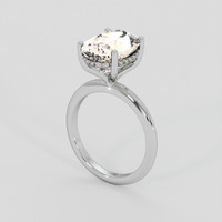 4.01 Ct. Peach Morganite Ring, 14K White Gold 2