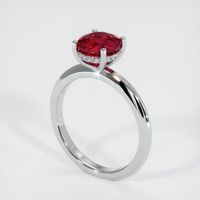 1.71 Ct. Ruby Ring, 14K White Gold 2