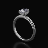 1.65 Ct. Sapphire Ring, 14K White Gold 2