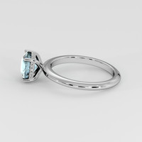 2.09 Ct. Greenish Blue Sapphire Ring, 14K White Gold 4