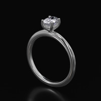 1.80 Ct. Sapphire Ring, 14K White Gold 2