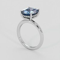 5.43 Ct. Bi Color / Parti Sapphire Ring, 14K White Gold 2