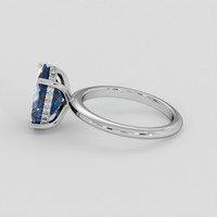 5.43 Ct. Bi Color / Parti Sapphire Ring, 14K White Gold 4