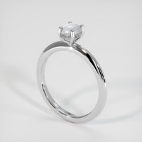 0.78 Ct. Grey Sapphire Ring, 14K White Gold 2