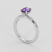 1.22 Ct. Pinkish Purple Sapphire Ring, 14K White Gold 2
