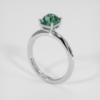 2.15 Ct. Bluish Green Sapphire Ring, 14K White Gold 2